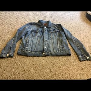 LUCKY BRAND DENIM JEAN JACKET WOMENS XL GUC TOMBOY TRUCKER